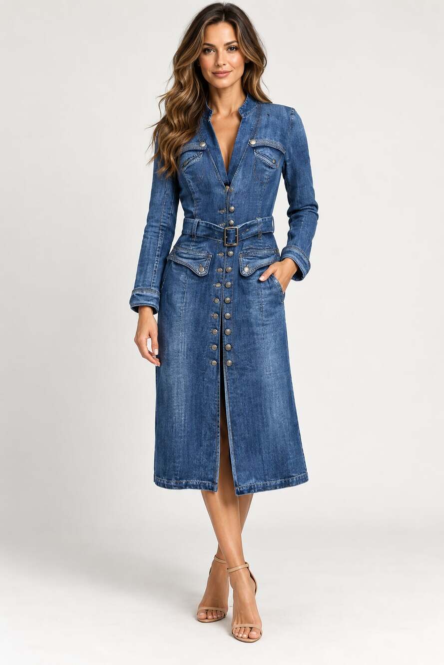 sass & bide Denim Garment in Deep Blue